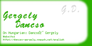 gergely dancso business card