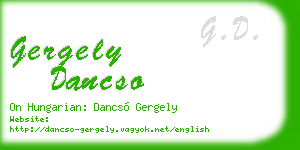 gergely dancso business card